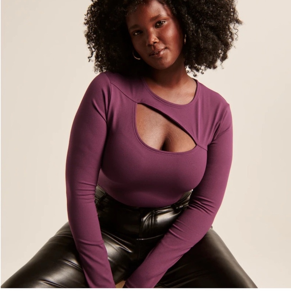 Abercrombie & Fitch Long Sleeve Cutout Bodysuit
